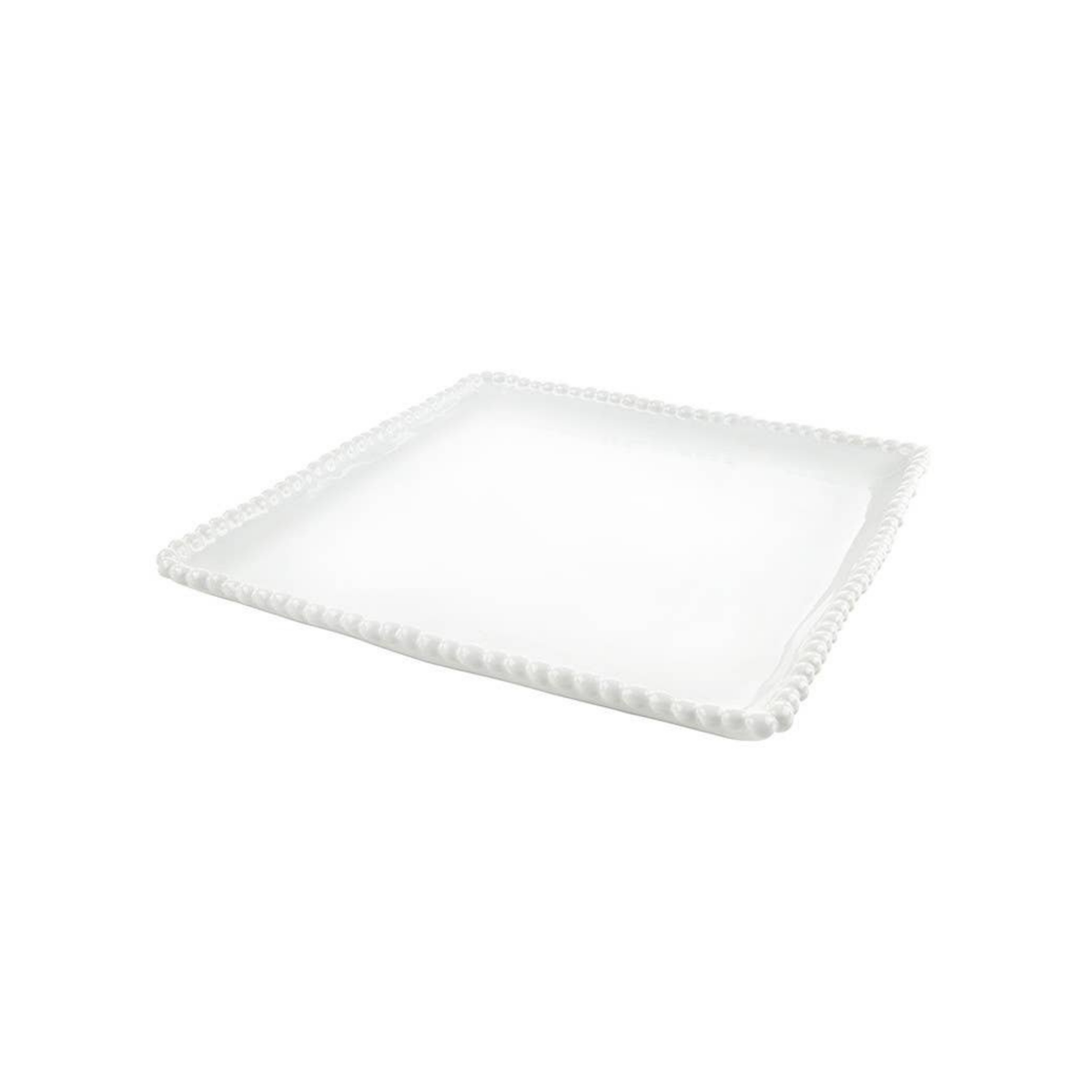 Ceramic Beaded Plate - 10"x10"