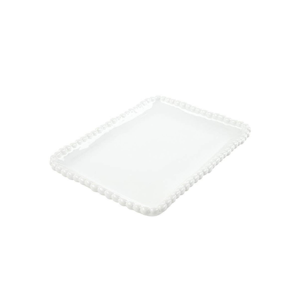 Ceramic Beaded Tray - 8”X6”