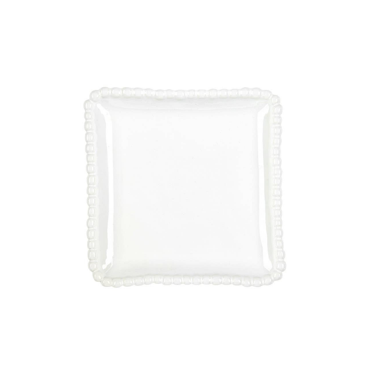 Ceramic Beaded Plate Set of 4 - 6”x6”