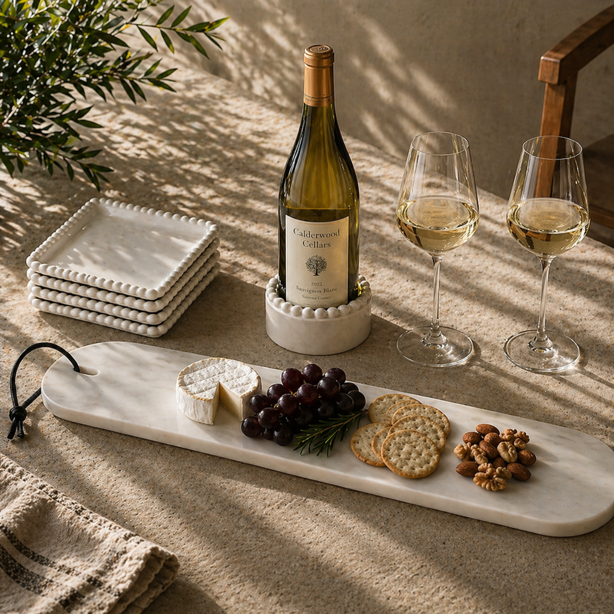 Ceramic Beaded Wine Coaster