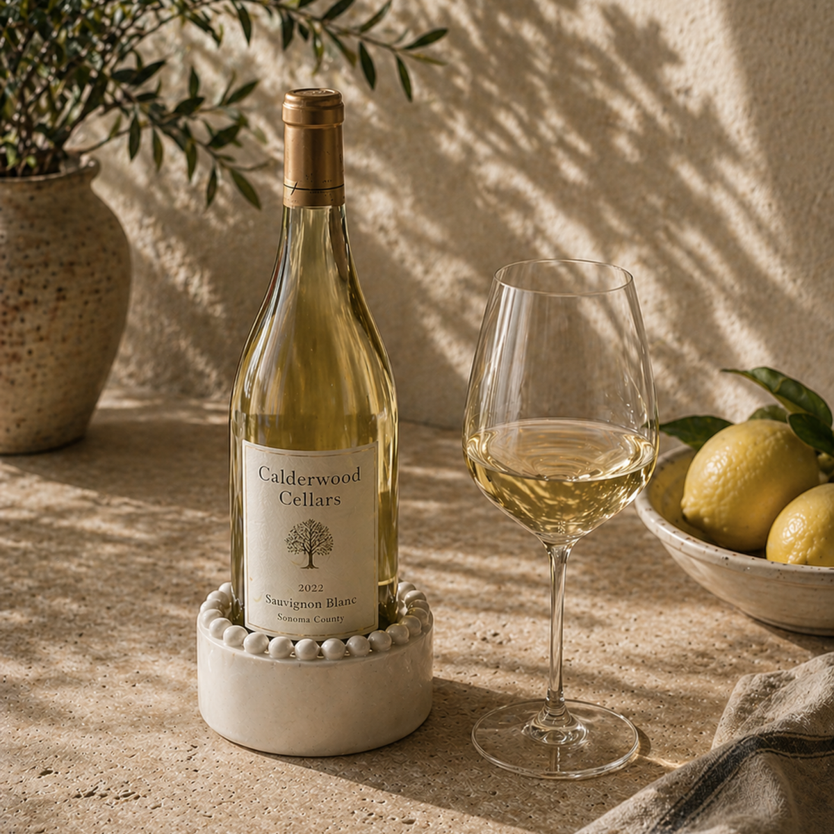 Ceramic Beaded Wine Coaster