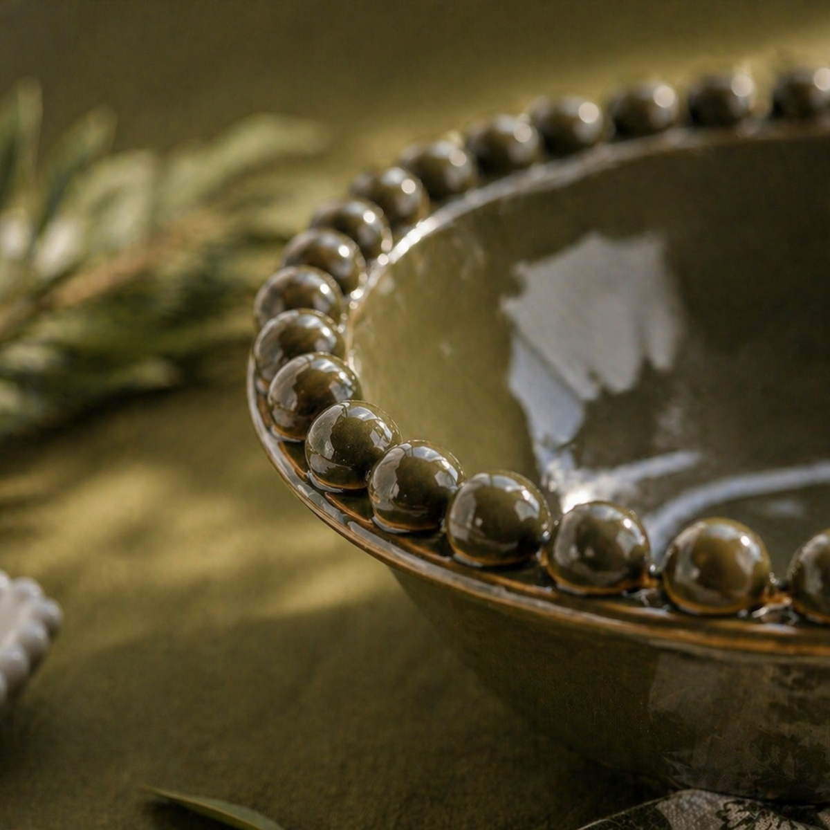 Ceramic Beaded Bowl - Large