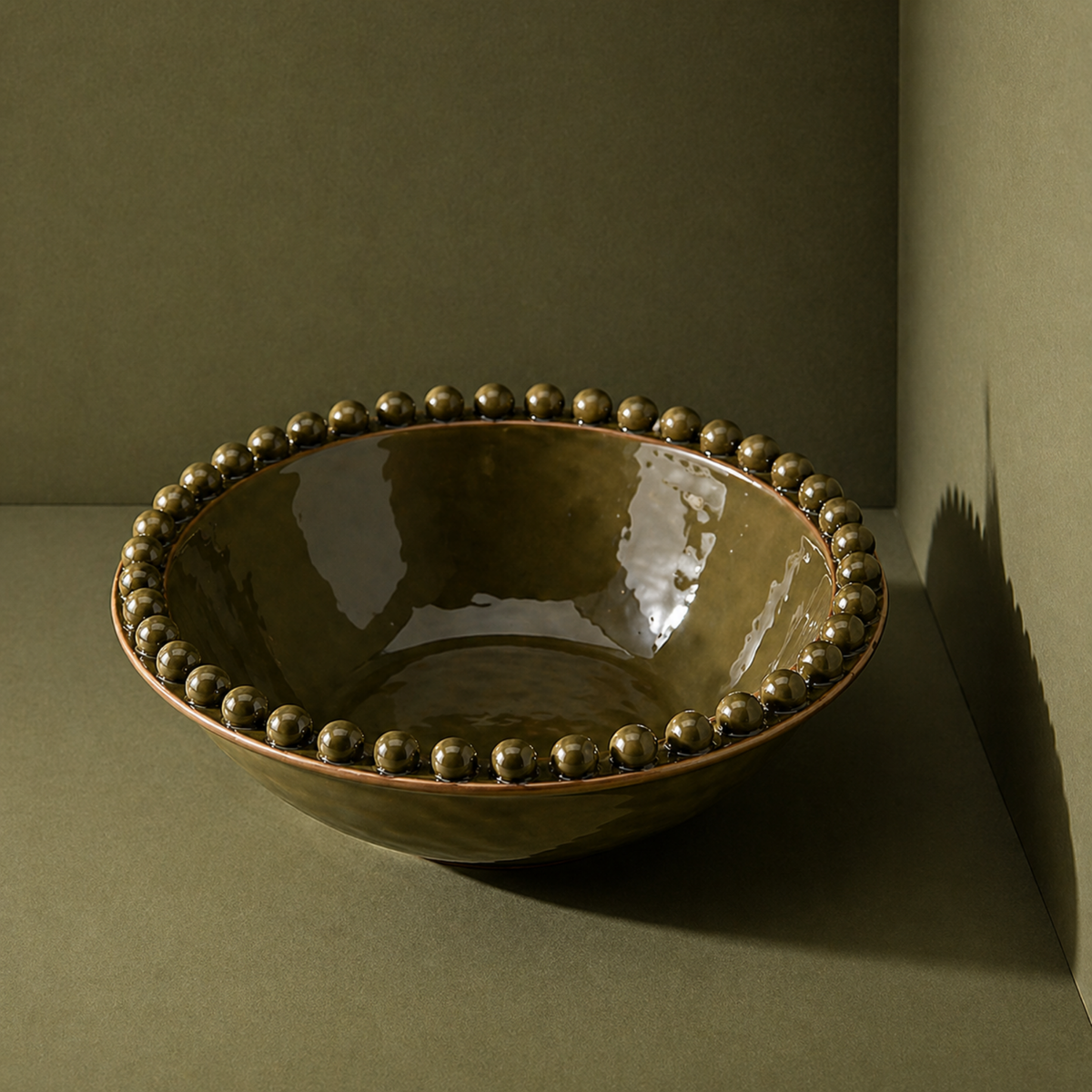 Ceramic Beaded Bowl - Large