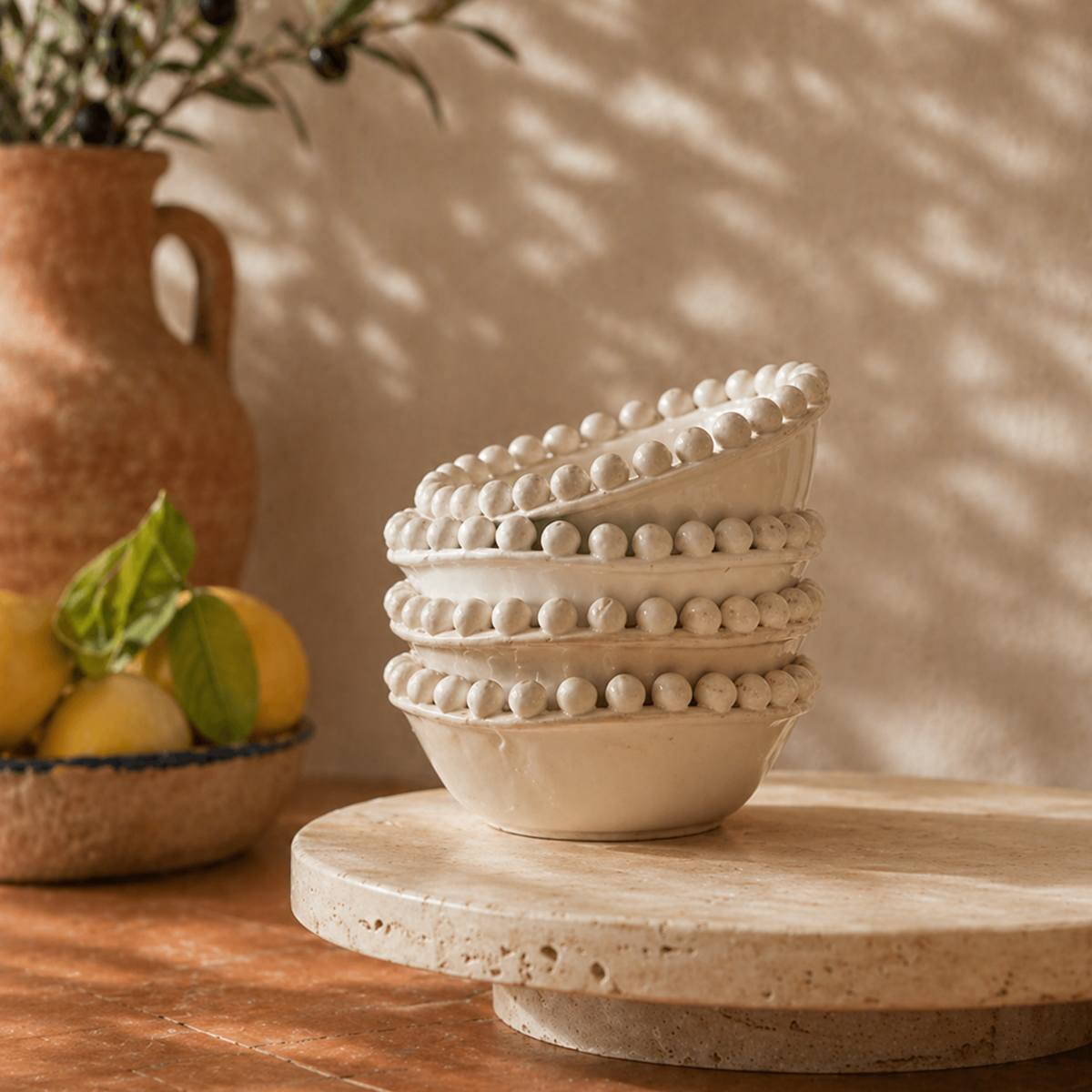 Ceramic Beaded Bowl - Small