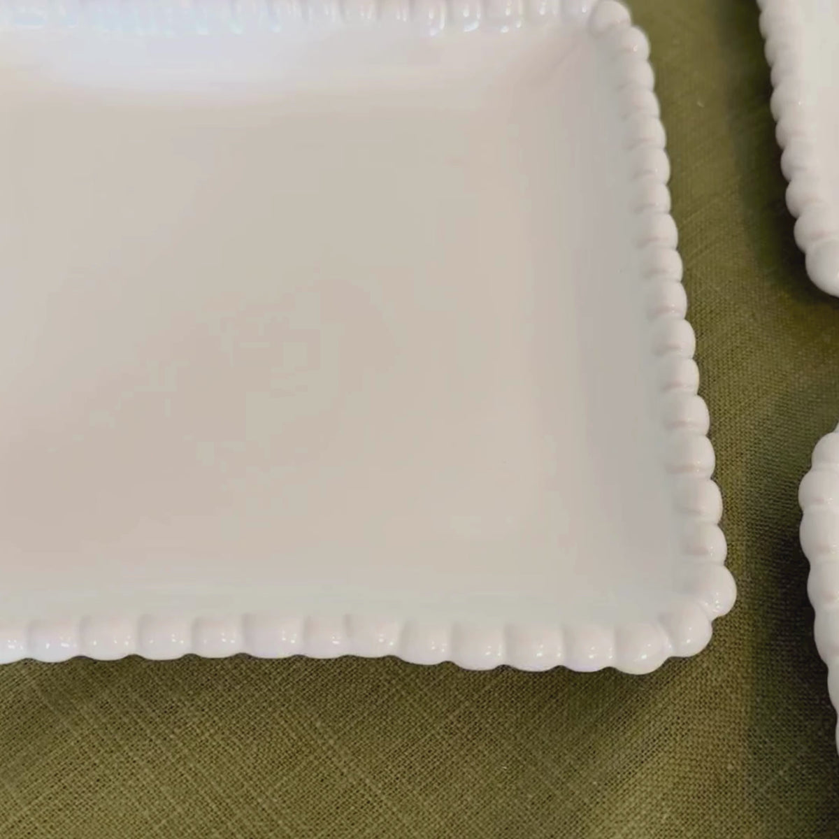 Ceramic Beaded Plate - 10"x10"